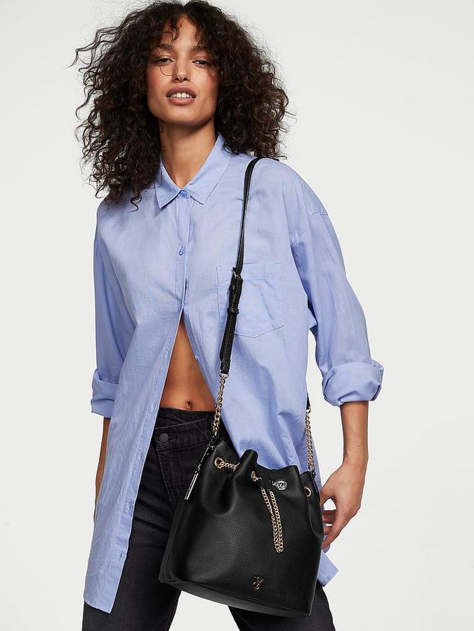 The Victoria Bucket Crossbody Bag black image number 2
