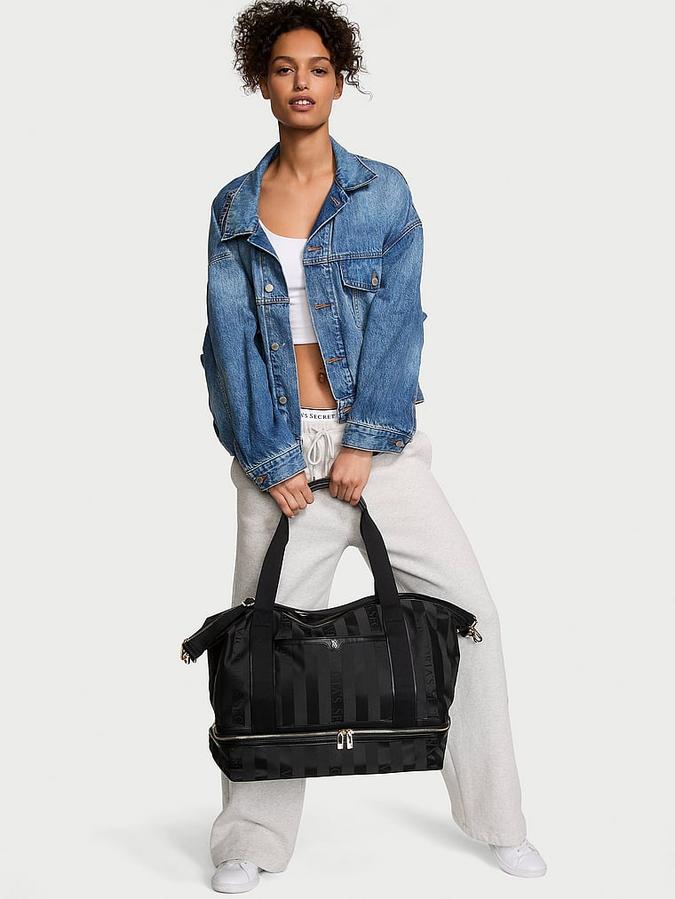 Victoria's Secret Weekender Bag Black image number 2