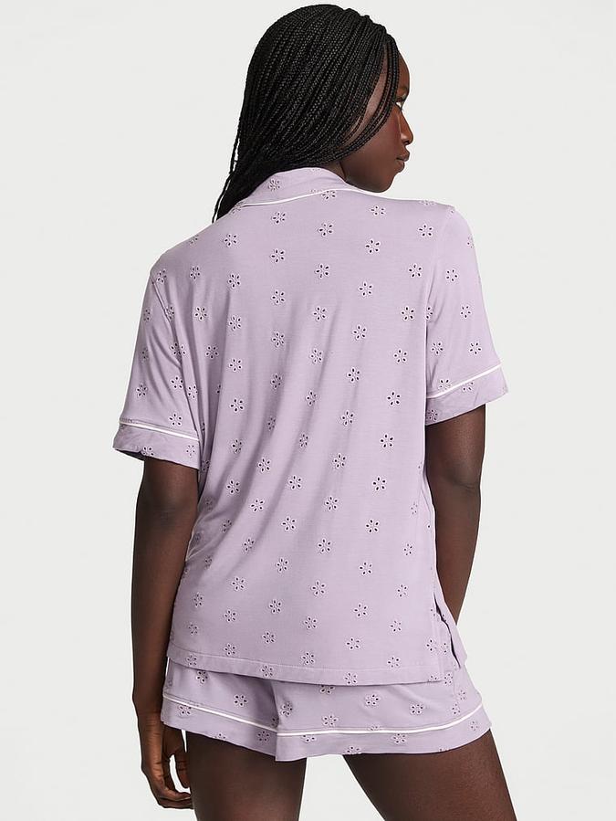 Modal Soft Eyelet Short Pajama Set