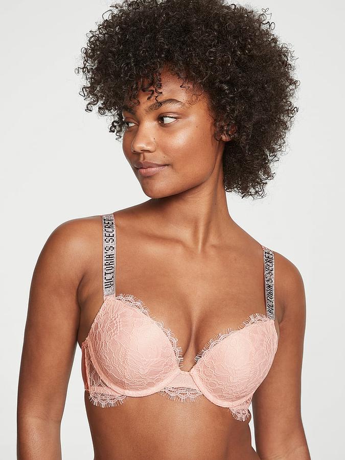 Shine Strap Lace Push-Up Bra