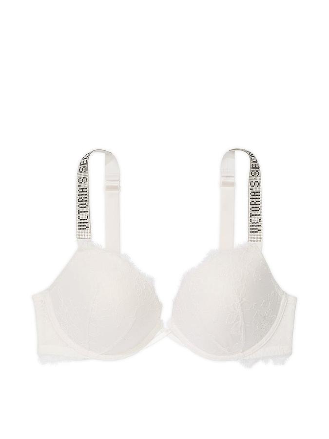Shine Strap Lace Push-Up Bra image number 2