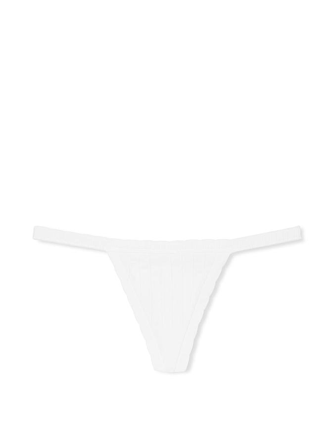 Stretch Cotton Rib V-String Panty