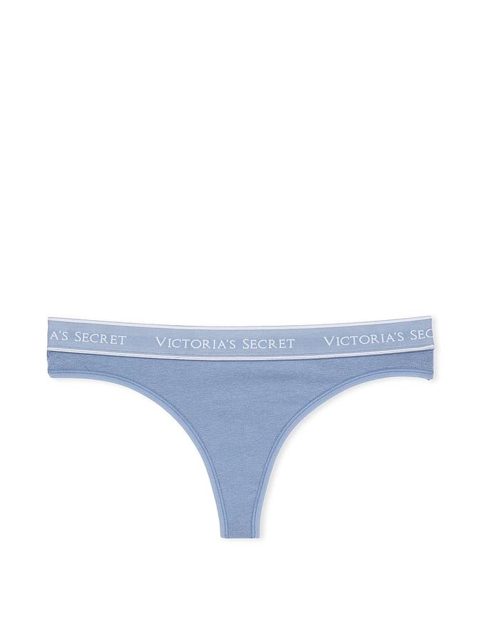Logo Cotton Thong Panty