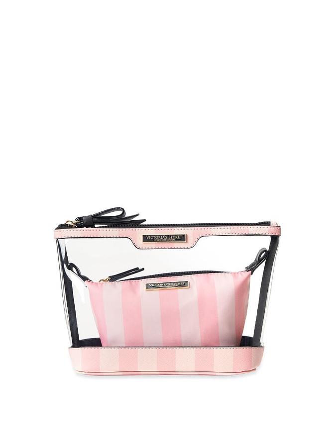 The Victoria AM/PM Beauty Bag Duo Iconic Stripe