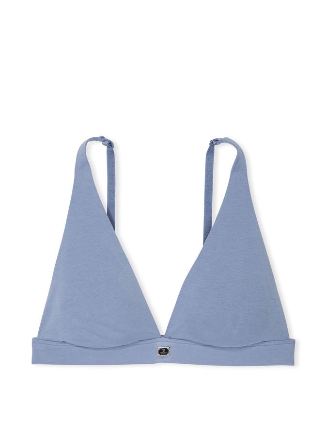 Cotton Logo Hardware Wireless Plunge Bralette image number 2