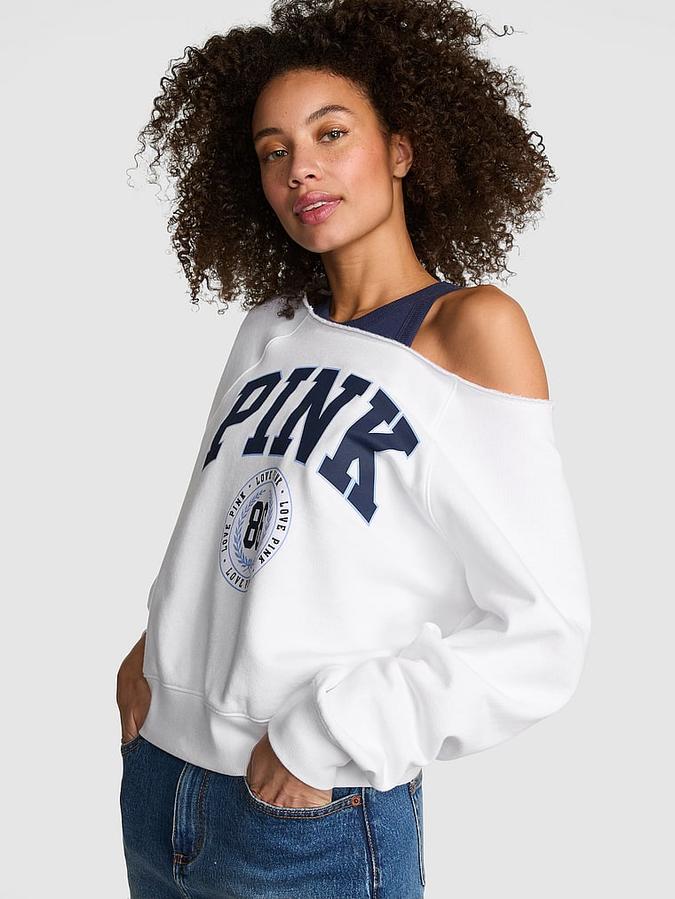 Ivy Fleece Off-The-Shoulder Sweatshirt