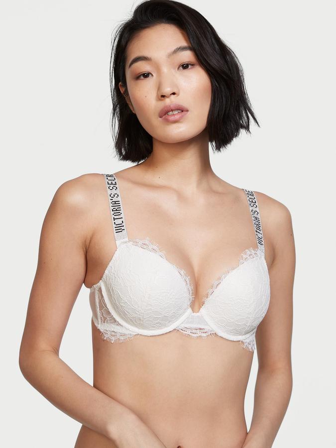Lace Shine Strap Push-Up Bra