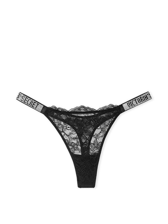 Shine Strap Lace Thong Panty image number 2