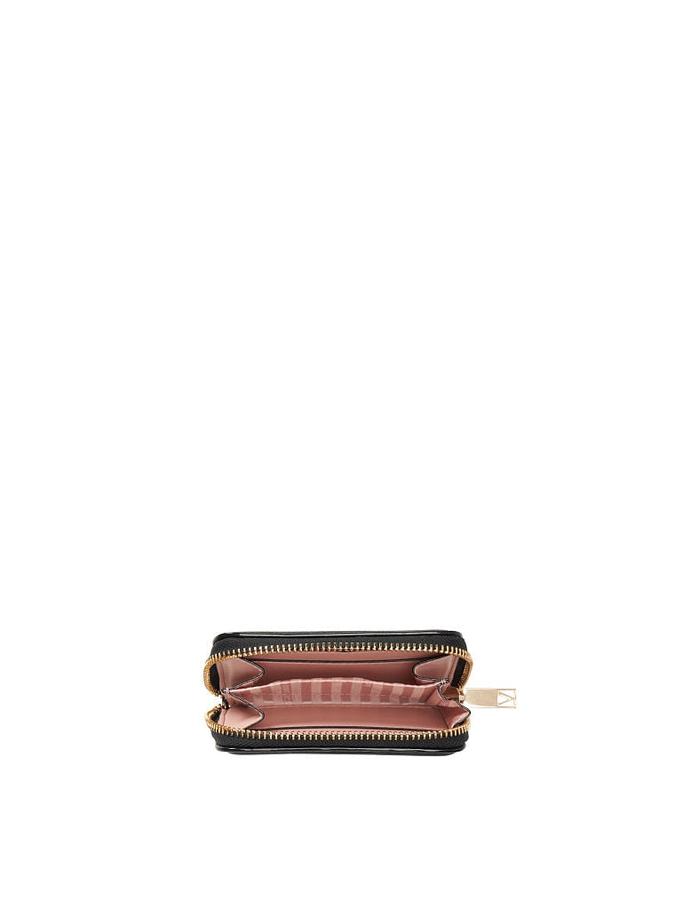 The Victoria Small Zipped Wallet Black image number 2