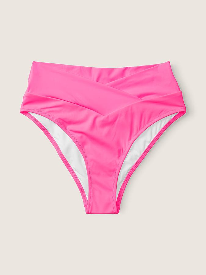 V Crossover High-Waist Bikini Bottom image number 2