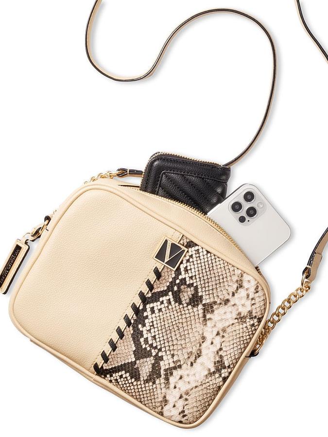 The Victoria Top-Zip Crossbody Natural image number 2
