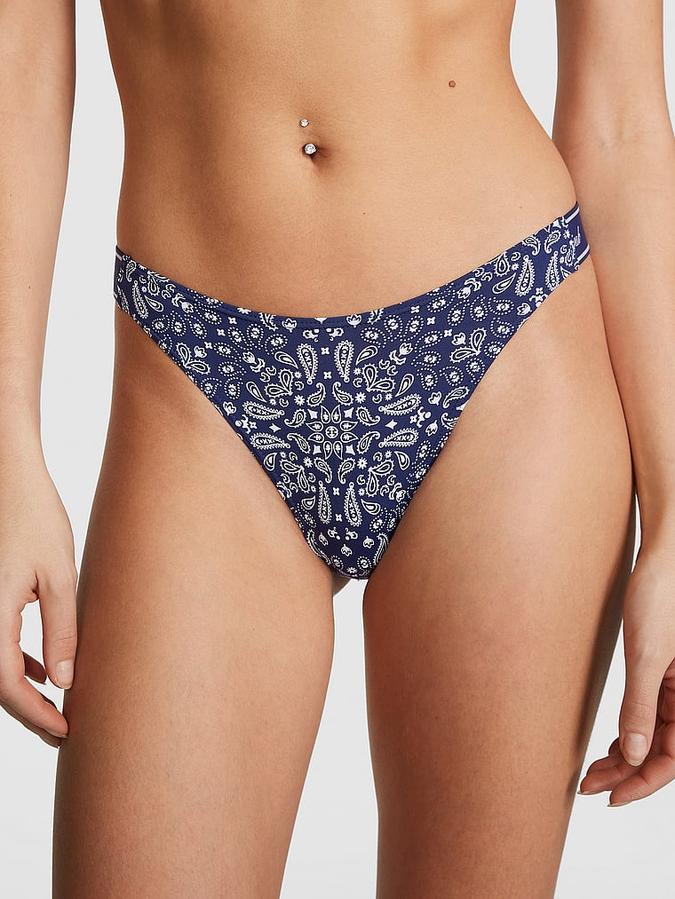 Logo Micro High-Leg Thong Panty