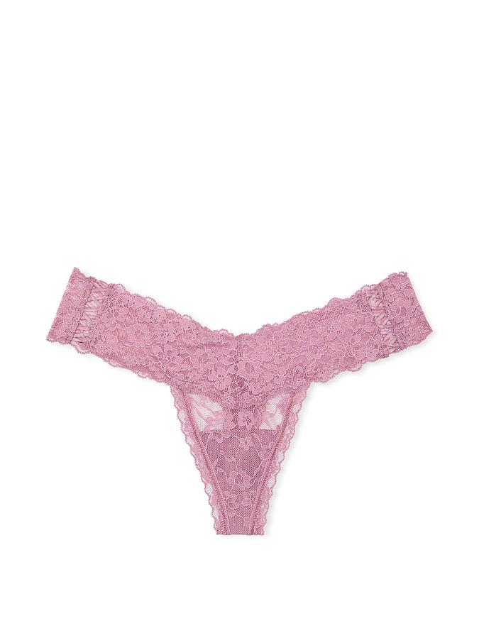 Lace-Up Lace Thong Panty