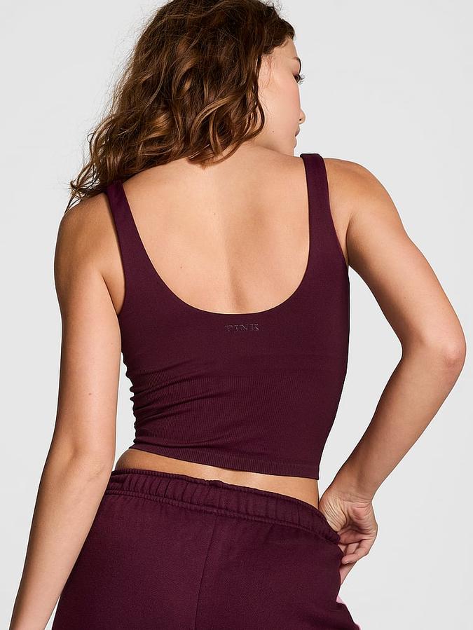 Soft Seamless Notched Tank Top