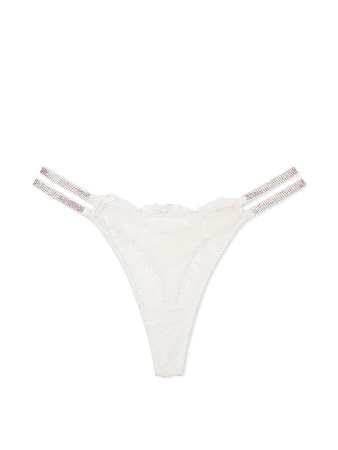 Double Shine Strap Lace Thong Panty image number 2
