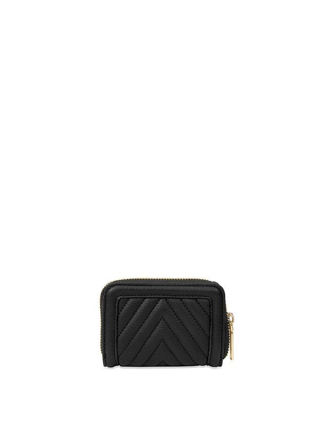 The Victoria Small Zipped Wallet Black image number 3