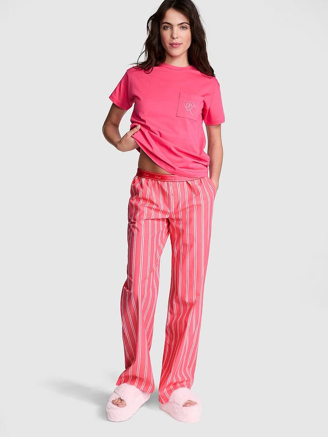 Cotton Poplin Logo Sleep Pants