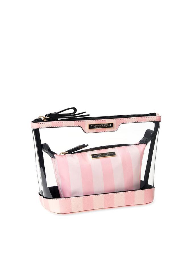 The Victoria AM/PM Beauty Bag Duo Iconic Stripe