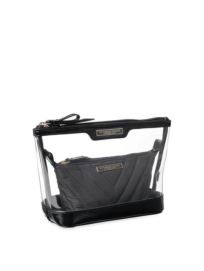 The Victoria AM/PM Beauty Bag Duo Black