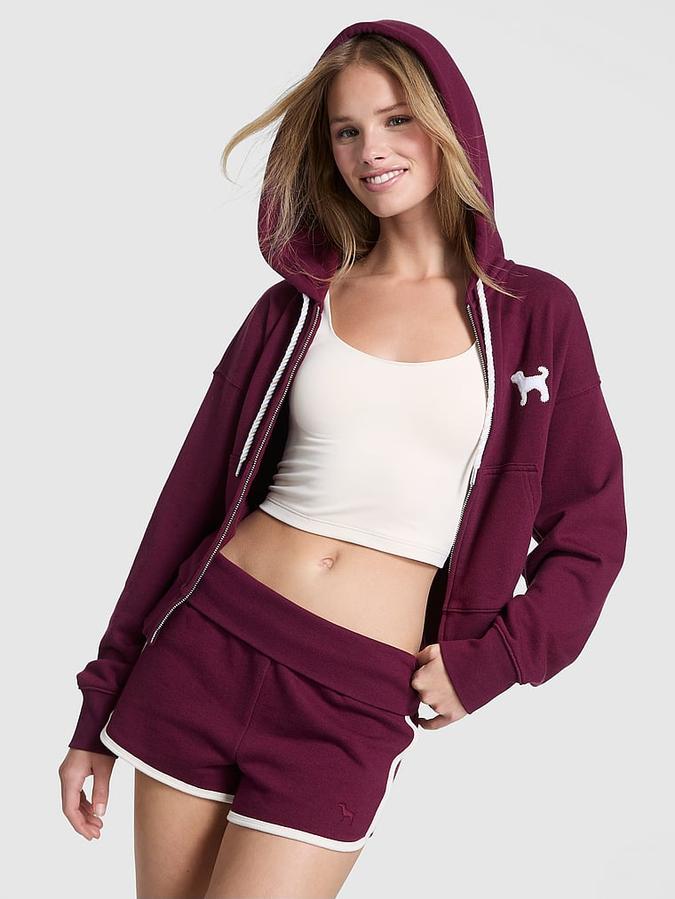 Ivy Terry Shrunken Full-Zip Hoodie