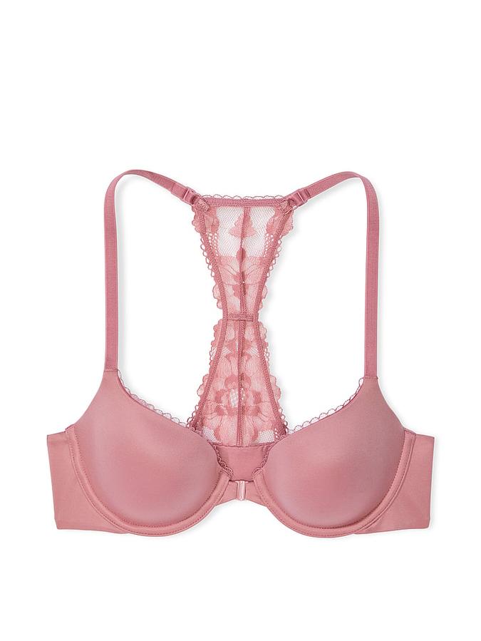 Lightly Lined Lace Racerback Demi Bra image number 2