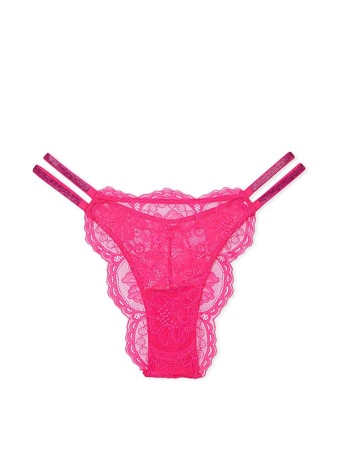 Double Shine Strap Lace Brazilian Panty image number 2