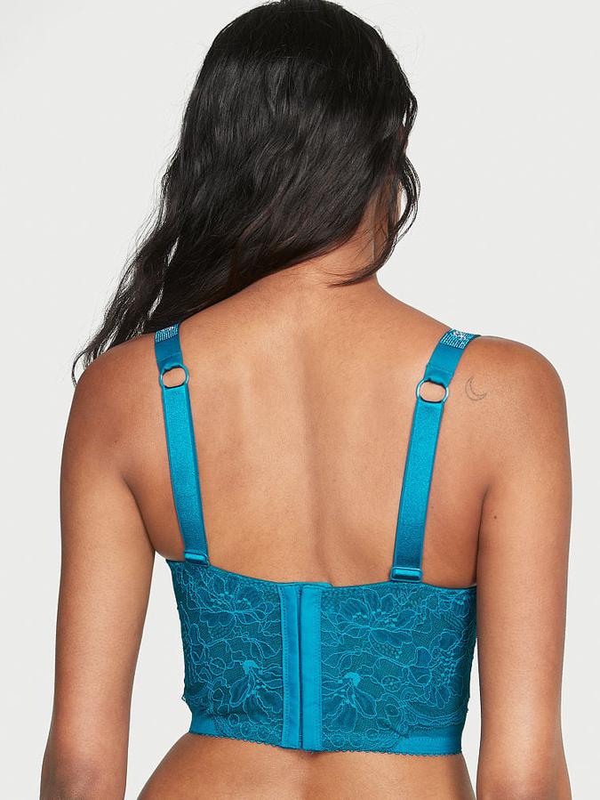 Shine Strap Lace Push-Up Corset Top