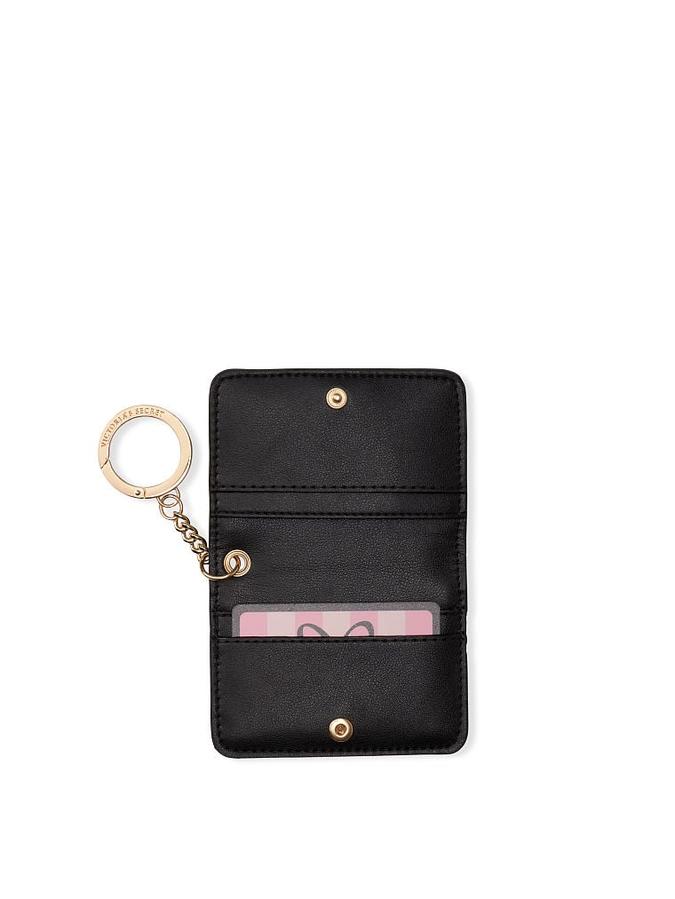 The Victoria Soft Card Case Keychain Charm Black image number 2