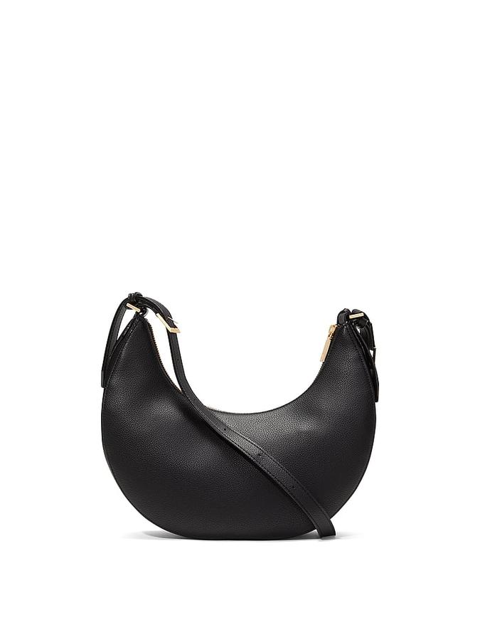 The Victoria Crescent Curve Shoulder Bag black