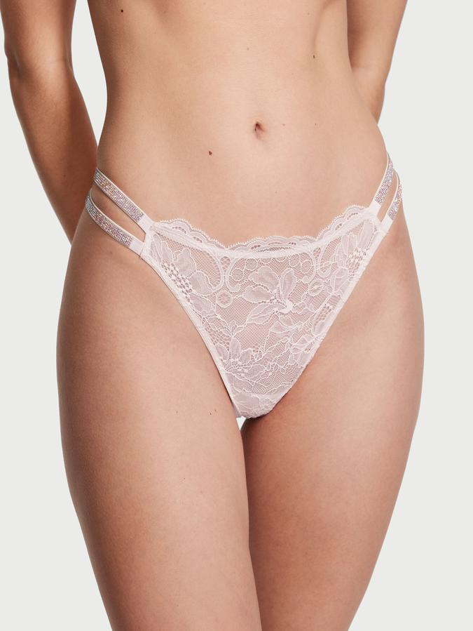 Double Shine Strap Lace Brazilian Panty