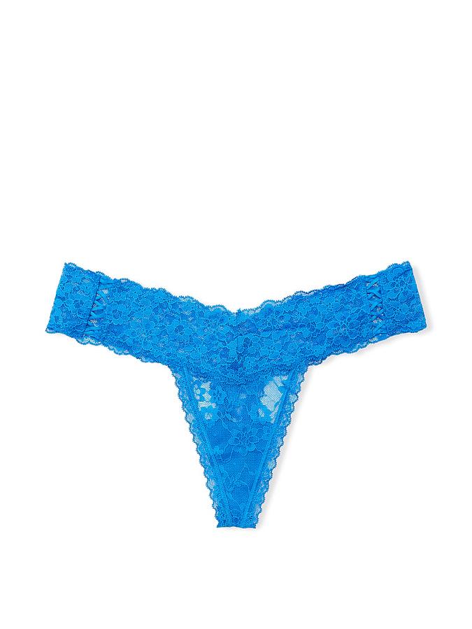 Lace Side Lace-Up Thong Panty image number 2