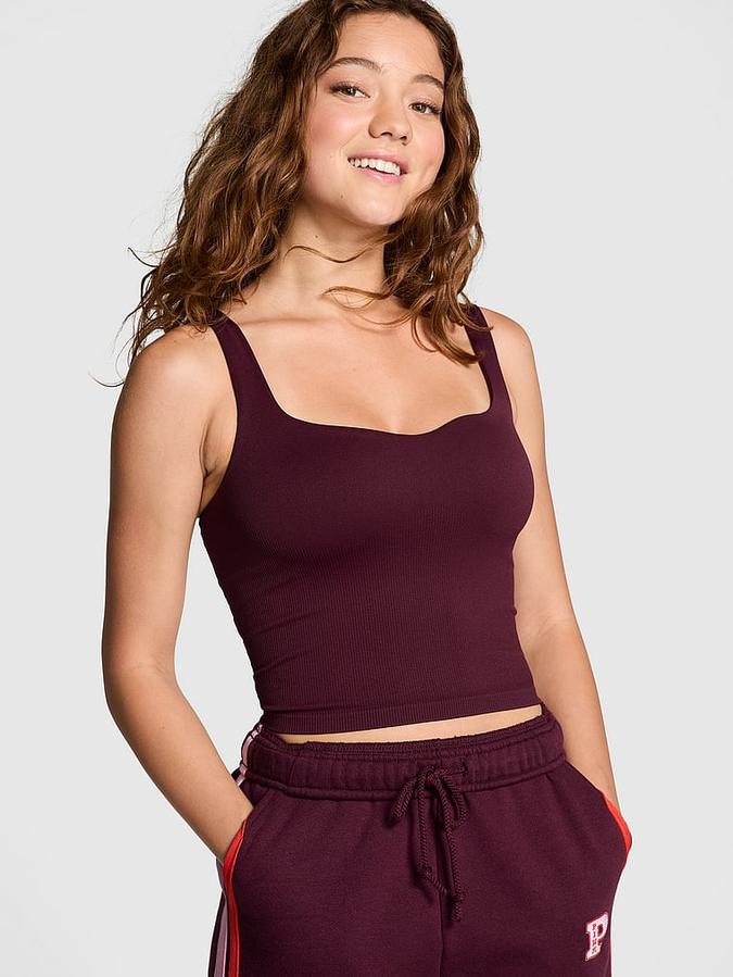 Soft Seamless Notched Tank Top