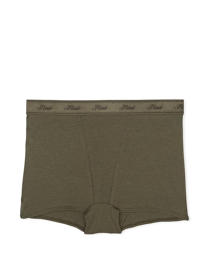 Logo Cotton High-Waist Boyshort Panty image number 2