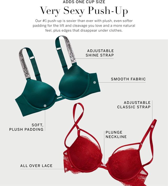 Shine Strap Push-Up Bra image number 3