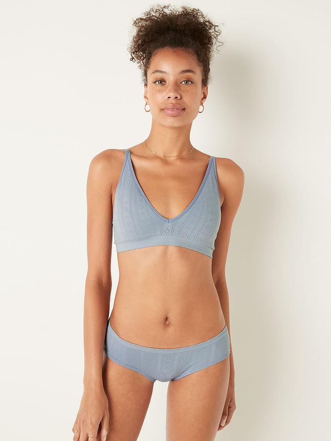 Soft Seamless Pointelle Lightly Lined Bralette image number 3
