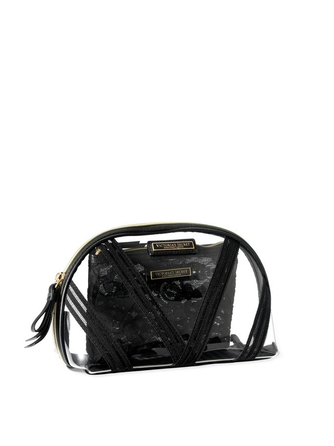 The Victoria Cosmetic Case Duo Black Lace