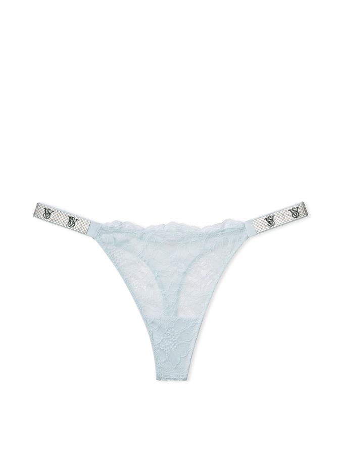 Shine Strap Lace Thong Panty