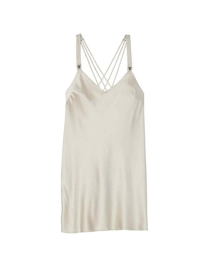 Scattered Shine Strap Satin Strappy-Back Slip image number 2