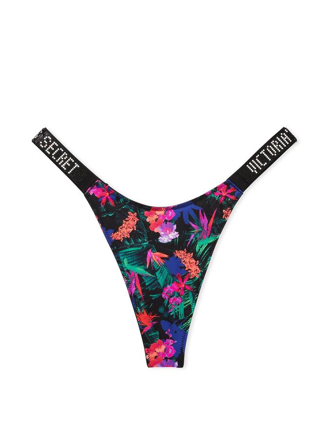 Smooth Shine Strap Thong Panty