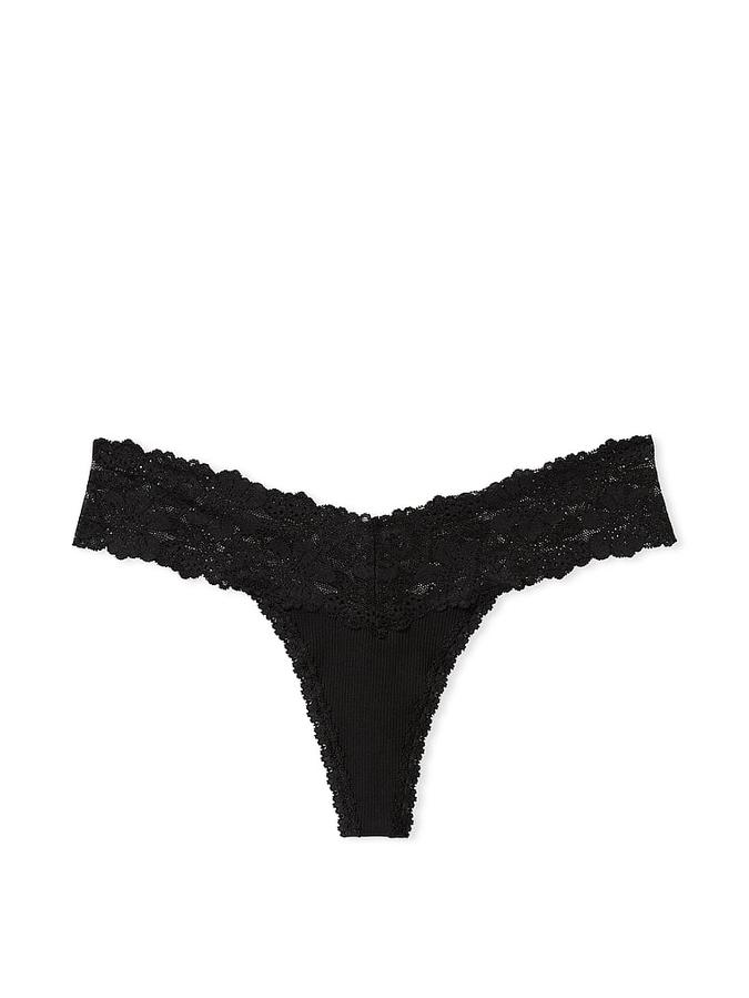 Wink Lace-Trim Thong Panty image number 2