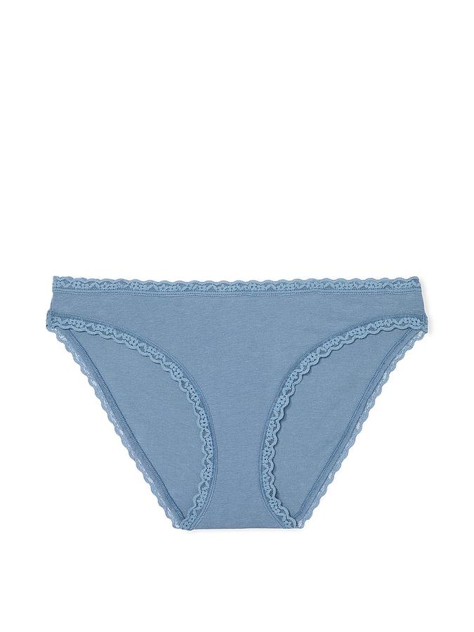 Lace-Trim Cotton Bikini Panty image number 2