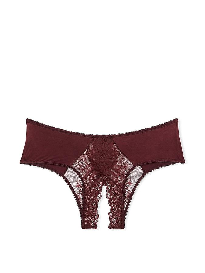 Rose Lace Crotchless Cheeky Panty