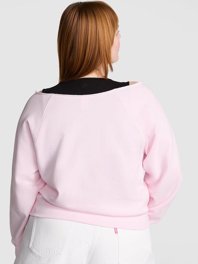 Ivy Fleece Off-The-Shoulder Sweatshirt