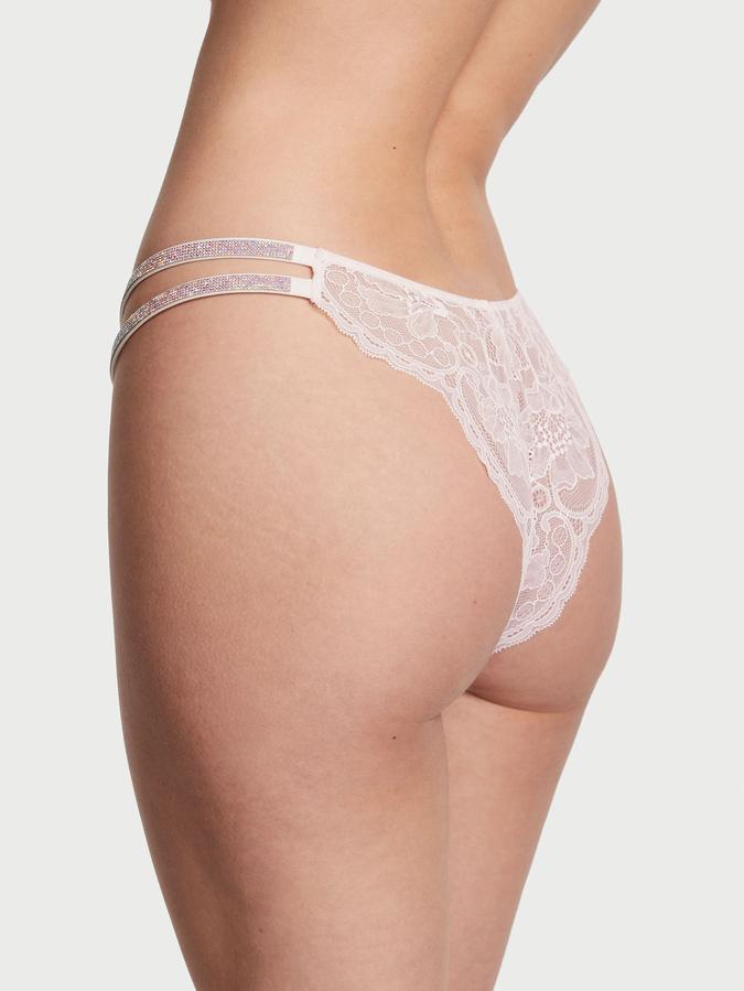 Double Shine Strap Lace Brazilian Panty