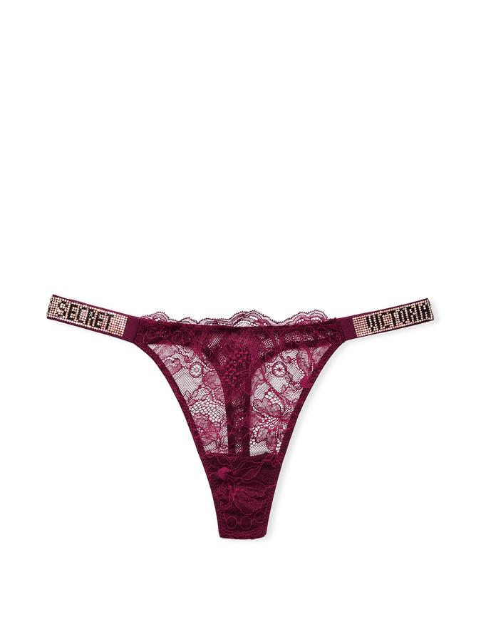 Shine Strap Lace Thong Panty image number 2