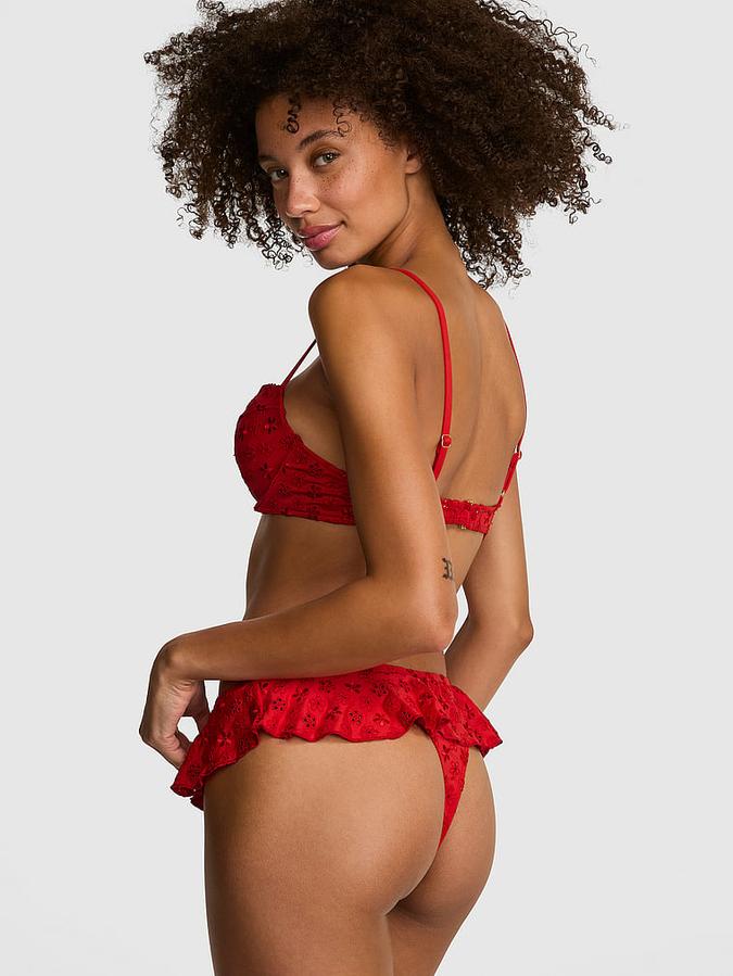 Mae Eyelet Thong Bikini Bottom