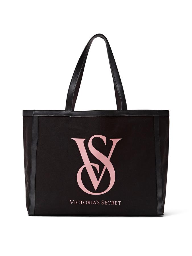 The Victoria Logo Tote Black