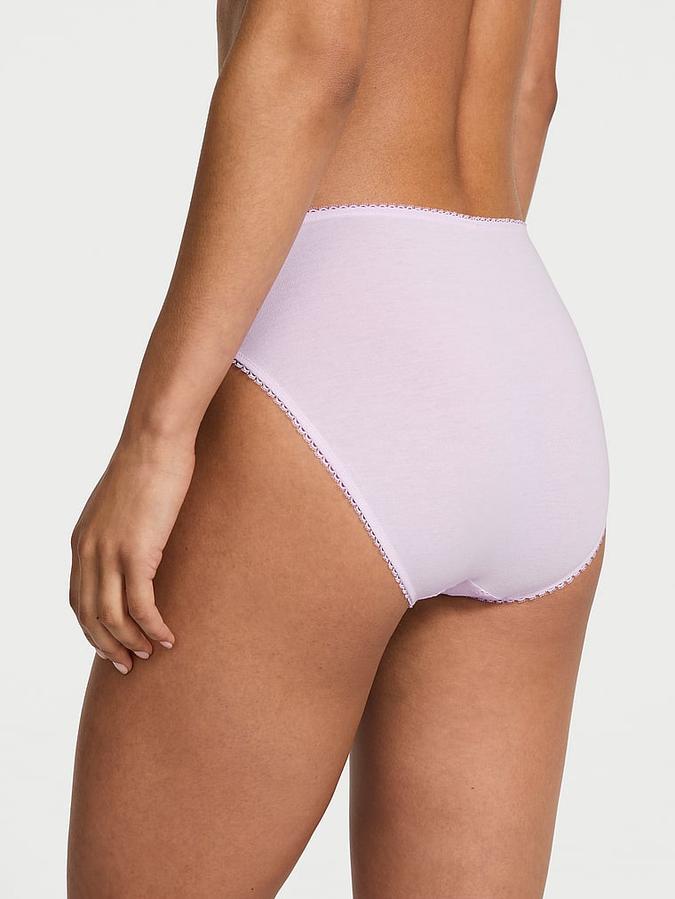 Stretch Cotton Eyelet High-Leg Brief Panty