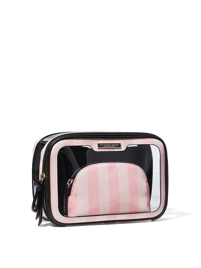 The Victoria Victoria's Secret Beauty Bag Trio Iconic Stripe