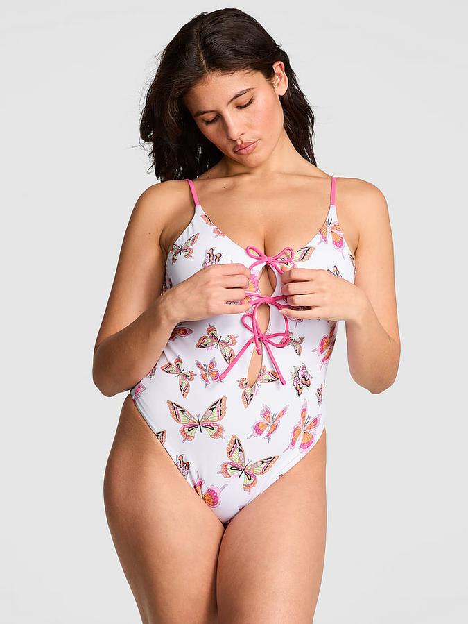 Front-Tie One-Piece Swimsuit